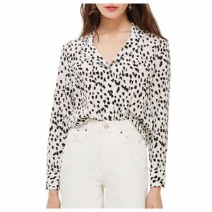 Topshop Leopard Print Blouse